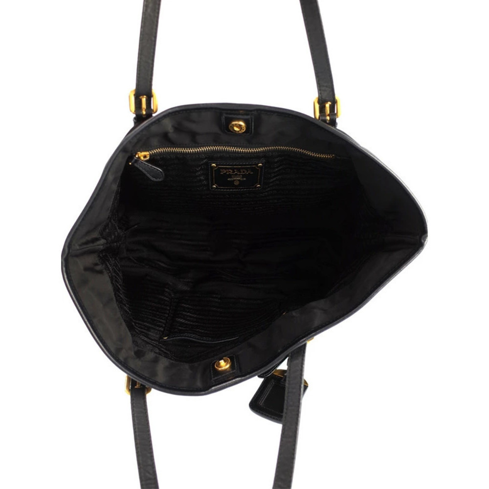 Prada Tessuto Jacquard Logo Tote Nero Black - Picture 3 of 9